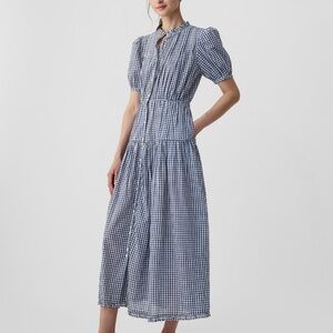 NWT Gap x Doen Gingham Midi Dress - Size L